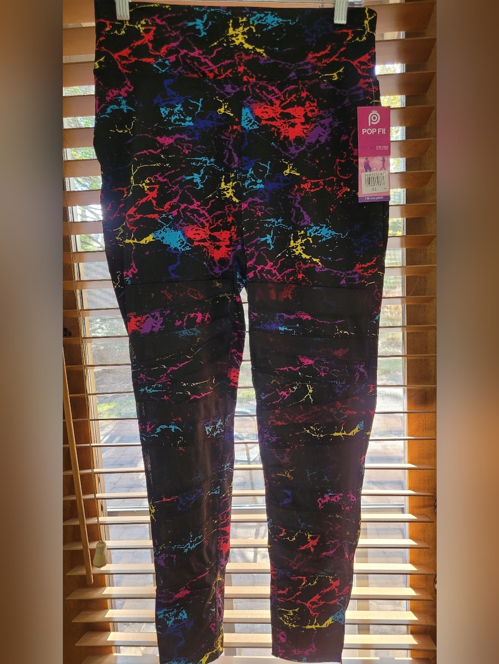 NWT | POP Fit Ava Leggings Marbled Multicolored Paint Splatter